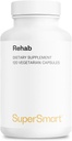 Supersmart - Rehab (Fórmula Avanzada) - con Kudzu, Silymarin, Ginger Root, Benfotiamina - All-in-1 Supplement | Non-GMO & Gluten Free - 120 cápsulas vexetarianas