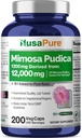 NusaPure Mimosa Pudica Seed 10:1 Extrakt, 1200 mg Equivalent till 12 000 mg 200 Veg Capsules (Non-GMO, Vegan)