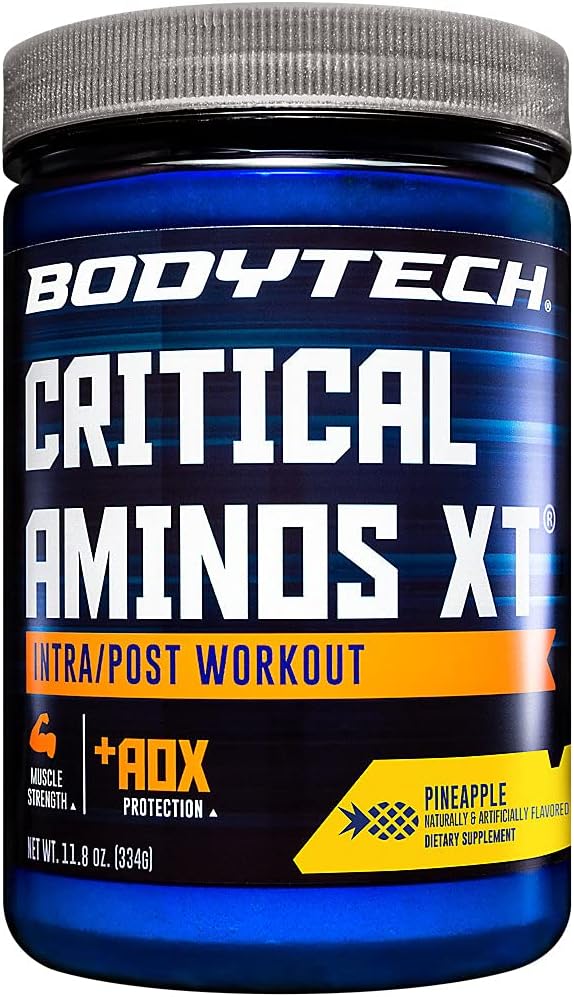 BODYTECH Aminos XT Intra/Post Workout Pineapple - Apoia a recuperación muscular (11.8 po de onza).