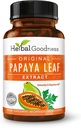 Papaya Leaf Ekstraktiv Enzymes - 10X Strength 60/600mg Veg Capsules- Kan Platelet, Bone Marrow & Spleen Support, Immune Gut & Super Digestive Health - Herbal Goodness tərəfindən Amerikada Made