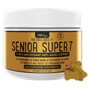 iHeartDogs Senior Super 7 Dog Multivitamin with Probiotics, 60 Chews | Anti-Aging with Antioxidants, Probiotics, Lion's Mane, Turkey Tail, Ashwagandha, Supports Longevity & Cognitive Boost