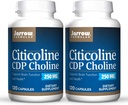 Jarrow Fixas Citicoline (CDP Choline) 250 mg - 120 Kapsułek, Opakowanie 2 - Wsparcie zdrowia mózgu & Uwaga wydajność - Do 240 Łączne służby