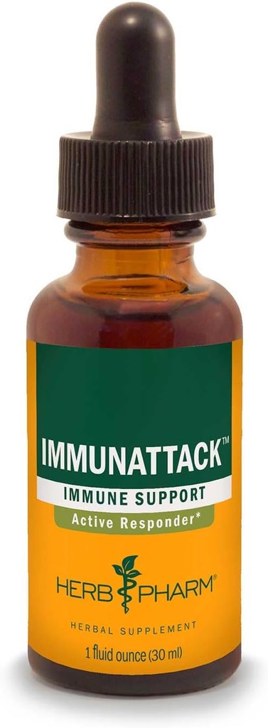 Herb Pharm Immunattack Fórmula Herbal Líquida para soporte de sistema inmune - 1 onza (FIMAT01)