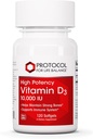 PROTOCOL FOR LIFE BALANCE Vitamin D3 10 000 IE - Immune Support Health Bones and Teeth - 120 Softgels