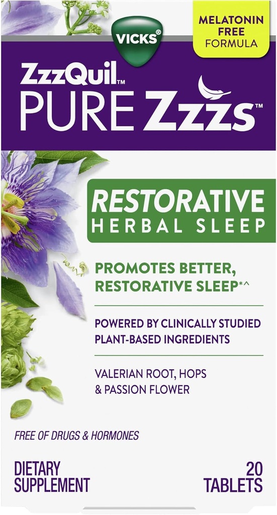 Vicks, ZzzQuil Pure Zzzs Restorative Herbal Sleep Tablets