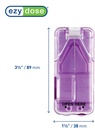 Ezy Dose Pill Cutter and Splitter with Dispenser, Cuts Pills, Vitamins, Tablets, 无色钢刀, 旅行 Sized, 彩色 May Vary (Pack of 2).