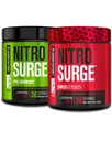 Jacked Factory Nitrosurge Pre-Workout in Black Cherry & Black Cherry Nitrosurge Shred Thermogenic Pre-Workout for Men & Women