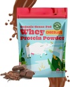 SunLife Organics Grass Fed Whey Protein Powder Chocolate | 100% Organic Protein Powder for Men & Women, Naturally Sweetened with Cacao, Coconut Creamer, and Stevia (16 Oz) 15 Servings