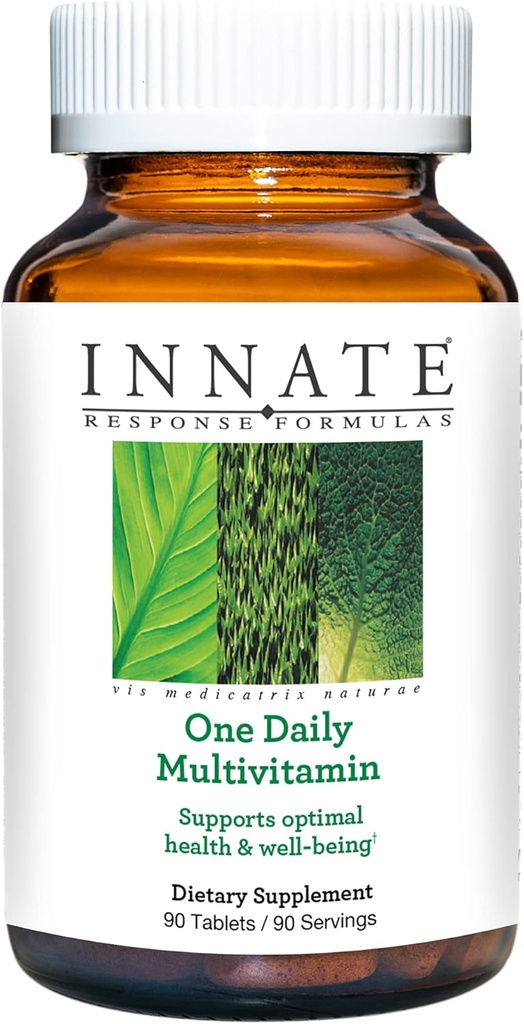 INNATE Response Formler En dag - Daglig urtfri Multivitamin - Inkluderer B vitaminer - Vegetarisk, ikke-GMO, og Kosher - laget uten 9 matallergier - 90 tabletter (90 serveringer)
