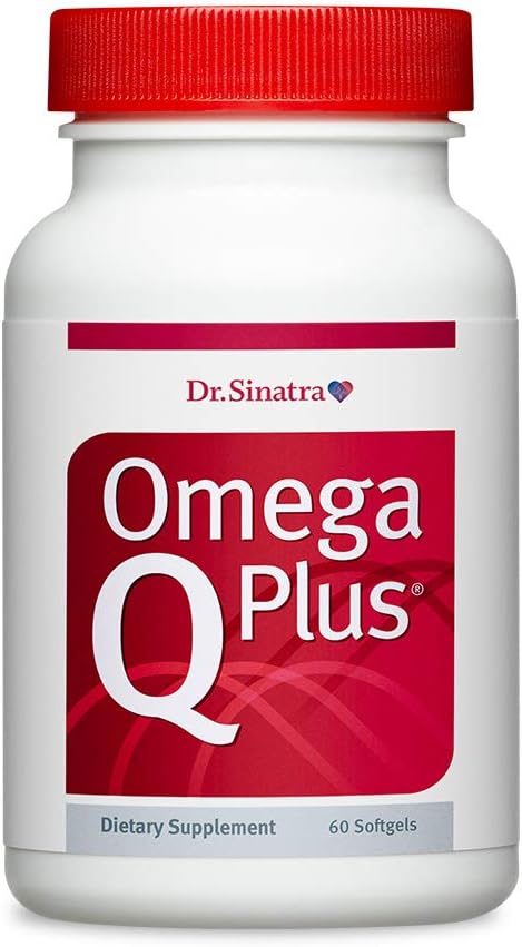 Dr. Sinatra Omega Q Plus - Omega-3 og CoQ10 Supplement leverer daglig hjerte helse støtte med 50 mg CoQ10 og gir antioksidant kraft (60 softgels)