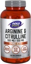 Now Sports Nutrition, Arginine & Citrulline 500 מ"ג / 250 מ"ג, Amino Acids, 240 קפסולות Veg