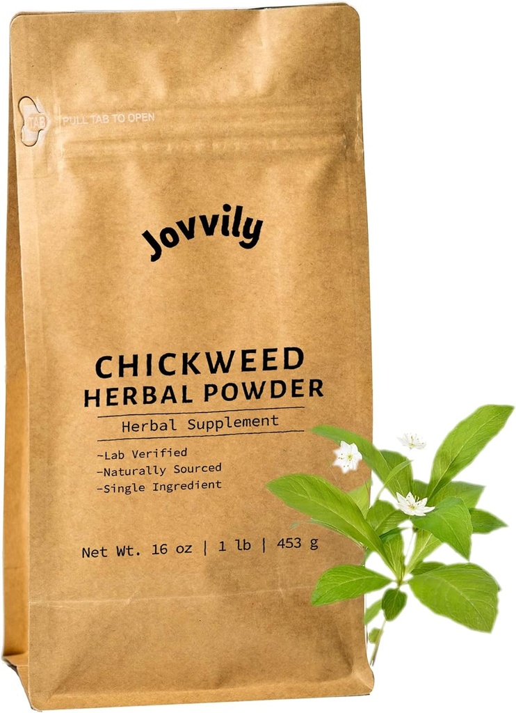 Chickweed Herb - 1lb - Chickweed comum - sem glúten - Suplemento tradicional.