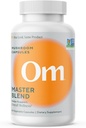 Om Master Blend Mushroom Capsules - Suplemento orgánico de cogomelos 10 e Ashwagandha - Inmunidade de apoio, Saúde Gut e alivio do estrés, 84 Count Serve (28)