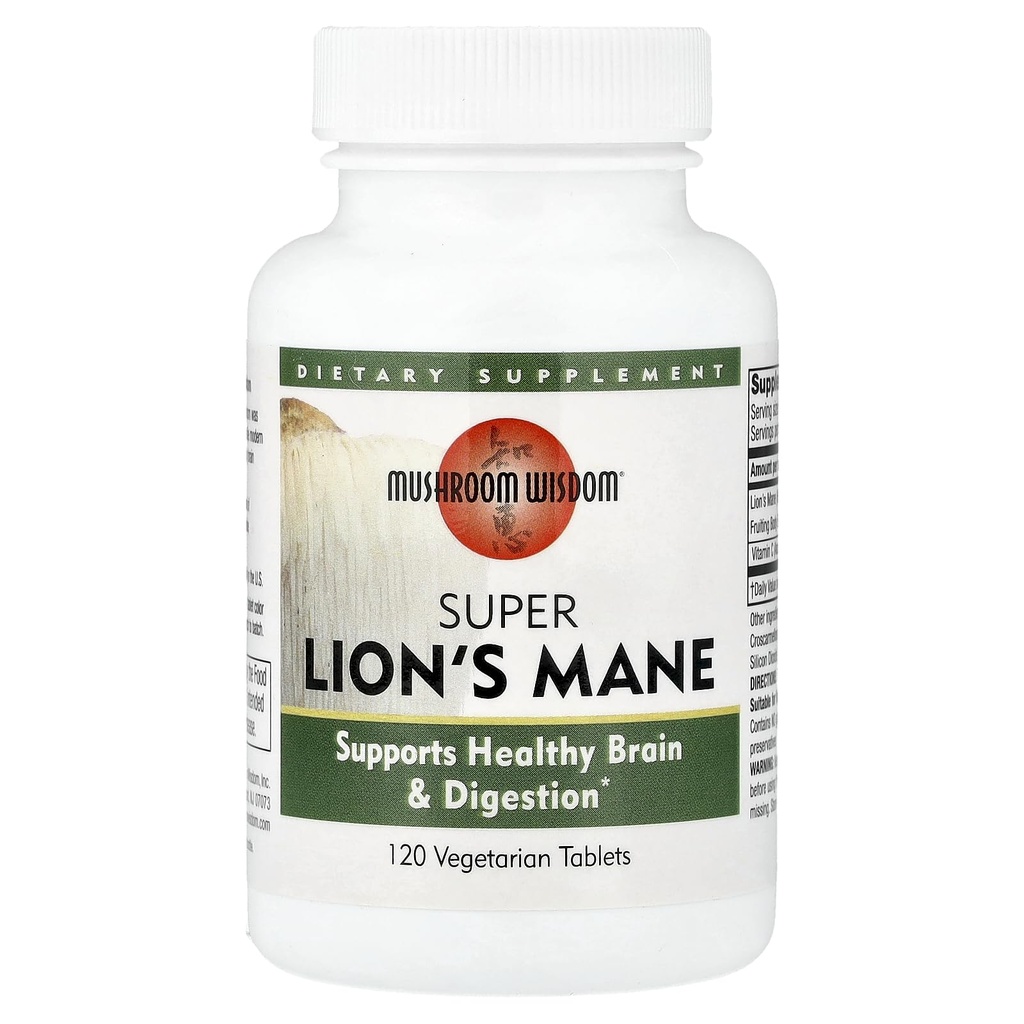 Mushroom Wisdom Super Extract, Lion's Mane, 120 Count