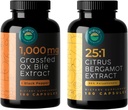 Ox Bile Extract 1000mg and Citrus Bergamot Extract 25:1 Bundle