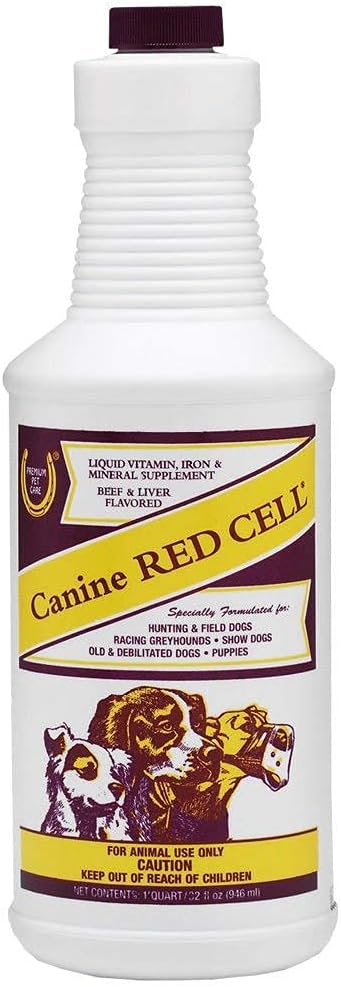 Psí pes Red Cell Nutriční dodatek Vitamíny 32 fl oz