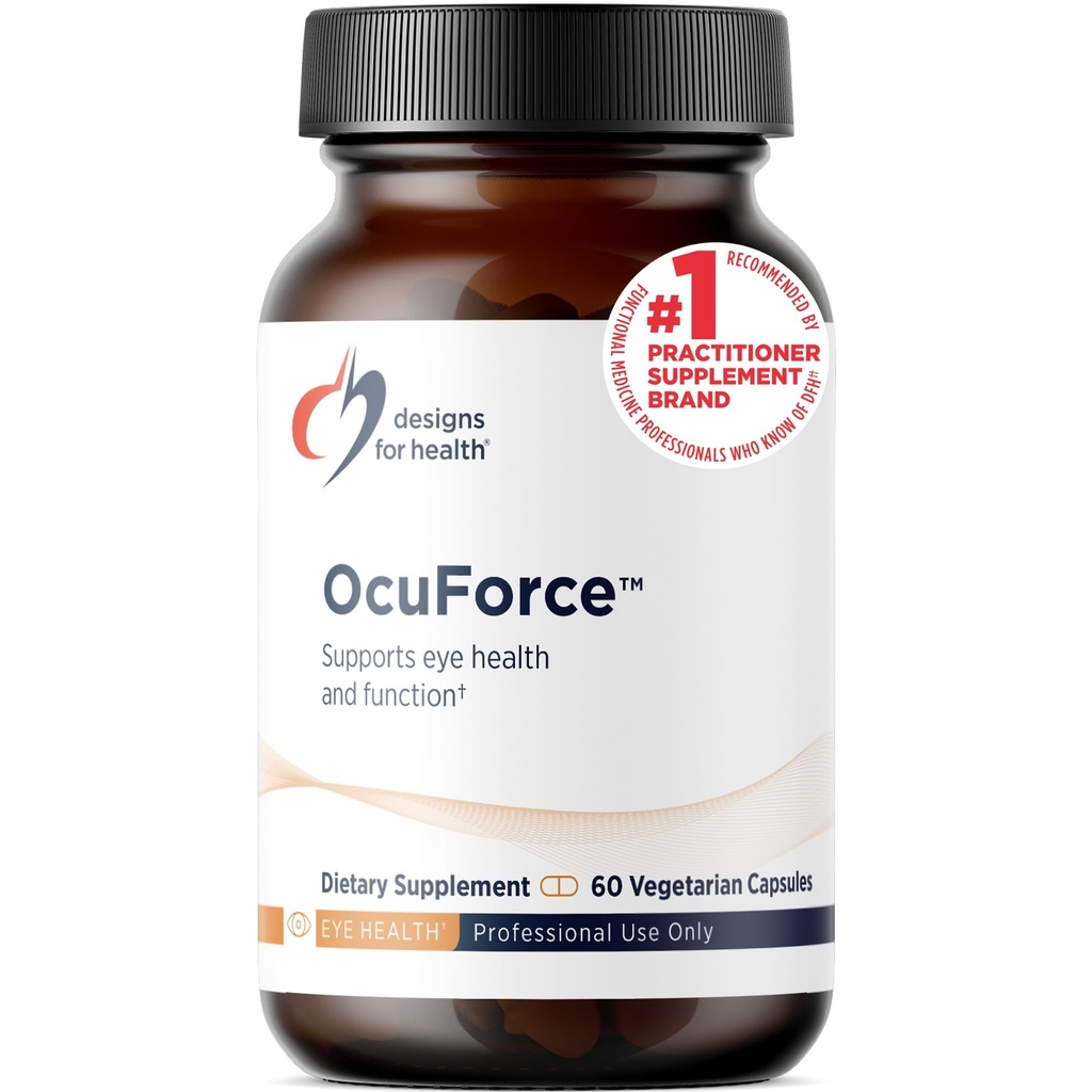 Designs for Health OcuForce - Eye Health Support Supplement - Lutein, Zeaxanthin, Carotenoids, Zinc, Taurine + Vitamins (60 Capsules)