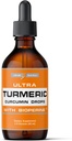 Ultra6 Nutrition Liquid Turmeric Curcumin Extract with Black Pepper - Bioperine과 심황 드롭 - 미국 (60ml)에서 제조 된 사용하기 쉬운 가짜 보충제