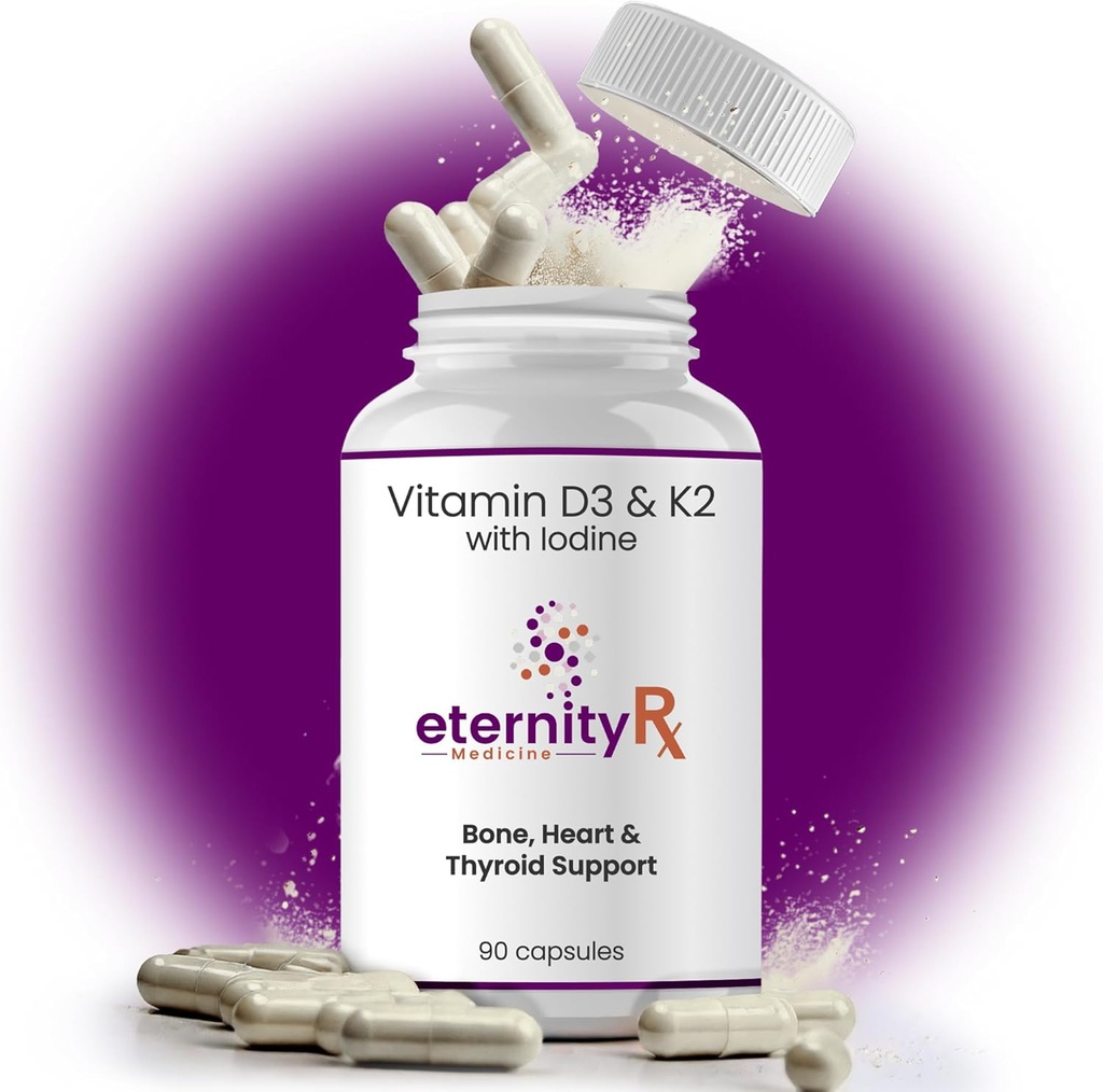 Vitamina D3 K2 5000 UI – Suplemento de alta potência D3 e K2 para suporte ósseo, cardíaco e imunológico – Doutor Formulado – 90 Cápsulas Fácil de Lavar – Não-GMO, EUA Made