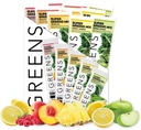 Clean Simple Eats Green Variety 10 Pack, Green Powder Mix, Baleno se Superfoods Chlorella & Spirulina, Obsahuje 5 Delicious Flavors: Peachy, Green Apple, Maliny Lemonade, Sladký citrón & Tropical