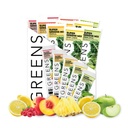 Clean Simple Eats Greens Variety 10 Pack, Greens Powder Mix, Packed with Superfoods Chlorella & Spirulina, Includes 5 Delicious Flavors: Peachy, Green Apple, Raspberry Lemonade, Sweet Lemon & Tropical