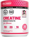 Old School Labs Creatine for Women Post-Workout Supplement - 5000mg Creatin, 2000mg Hydrolyzed Bovine Collagen & BCAA 2:1:1 for Lean Muscle Growth, Fast Recovery & Vytrvalosť - 30 Servings
