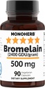 MONOHERB bromelain 500 mg per kapsel - 90 Veg kapsler - 90 Servering