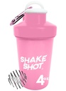 Pink - 4oz Mini Shaker Bottle for Pre Workout, Creatine, Small Scoop Supplements (Not for Protein) Clip & Shaker Ball