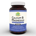 Plant Calcium & Magnesium Supplement with Boron, Vitamin D3 & K2 MK-7 - Optimal Calcium-Magnesium Ratio for Bone Strength and Health, Vegan, Non-GMO, Allergen-Free, 120 Capsules