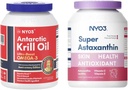 Krill Omega Omega 3 1000mg lágyítószer és asztaxantin 12mg antioxidáns kenőcs Bundle