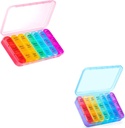 ASprink Pink ו-Blue PillPSKer 3 פעמים ביום - כדור שבועי Box 3 פעמים ביום - Daily Pill Box 7 Day Medicine ארגן, גדול גלולת גלולת גלולות 3 פעמים ביום