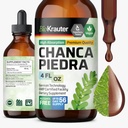 BIO KRAUTER Chanca Piedra Tincture - Natural Kidney Health Support Liquid - Chanca Piedra Stone Breaker & Gallbladder Cleanse Formula - Vegan, Alkol və Sugar Free Drops - 4 ozaq
