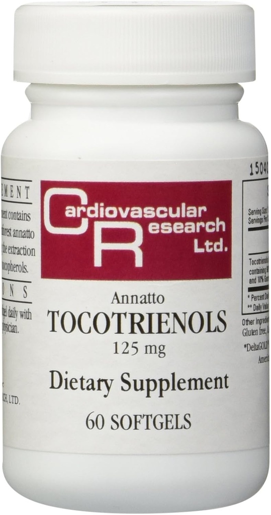 Ekologiya Formulas - Annatto Tocotrienols 125 mg 60 jels [Health and Beauty]