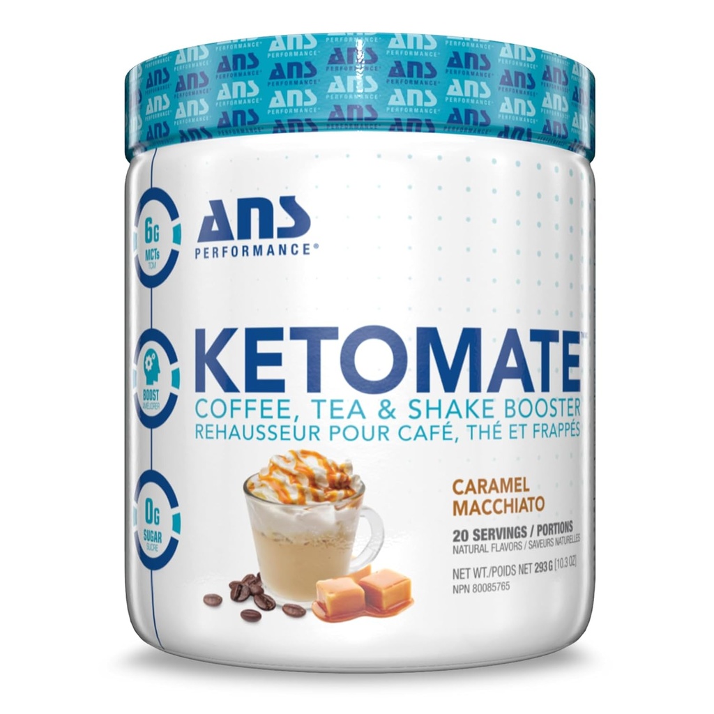 ANS Profile Ketomater Cuper with MCT น้ํามันน้ํามันสาร, Super Free Super for Cuper, Teal & Shakes, Keto effecty, 20 September, 15oz, คาราเมล แมคคิอาโต้