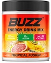 Morning Buzz Energy Drink Powder - Sugar Free Energy Drink Mix - Pre Workout Drink Mix with 18 Vitamins & Minerals, No Jitters, No Crash - Gluten Free, No Artificial Dye, Original Tropical Fusion Flavor
