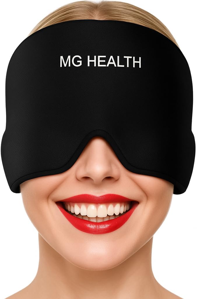 Migraine Relief Cap - Soothing Ice Pack Hat with Cooling Gel for Headaches, Tension, Stress, and Hangovers