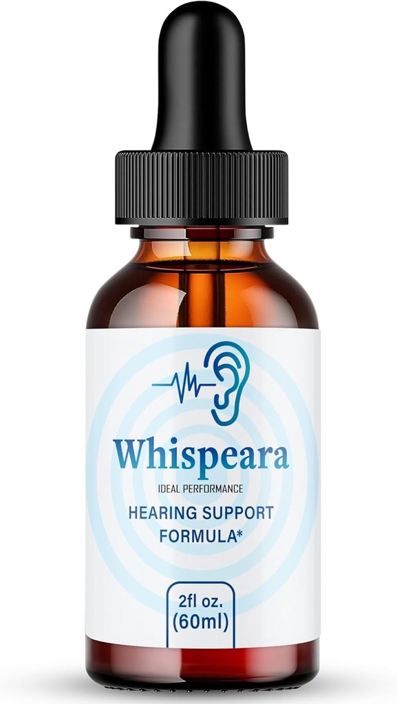 Whispeara Tinnitus Relief for Ring Ears drops, Ring Clear Tinnitus Liquid drops, Maximum Strength, Advanced Formula Hearing supplement, Ear Ringing Tinnitus, Whispeara Reviews (1 Pack)