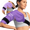 Vua Pavini vai trò là vua Pader Pack Rotator Cuff Cold Therapy, Reusable Gel Pack for hober Injuries, thuốc giảm đau, thuốc giảm đau, thuốc giảm đau, dầu mỡ, phẫu thuật chân, Tendontistis, Bursitis, tím, kích cỡ vừa