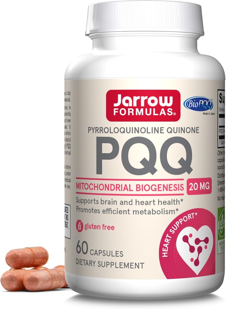 Jarrow Dispersas PQQ 20 mg - 60 Kapsle - Promotes Mitochondrial Biogenesis - Podporuje zdraví srdce a mozku - 60 Služeb