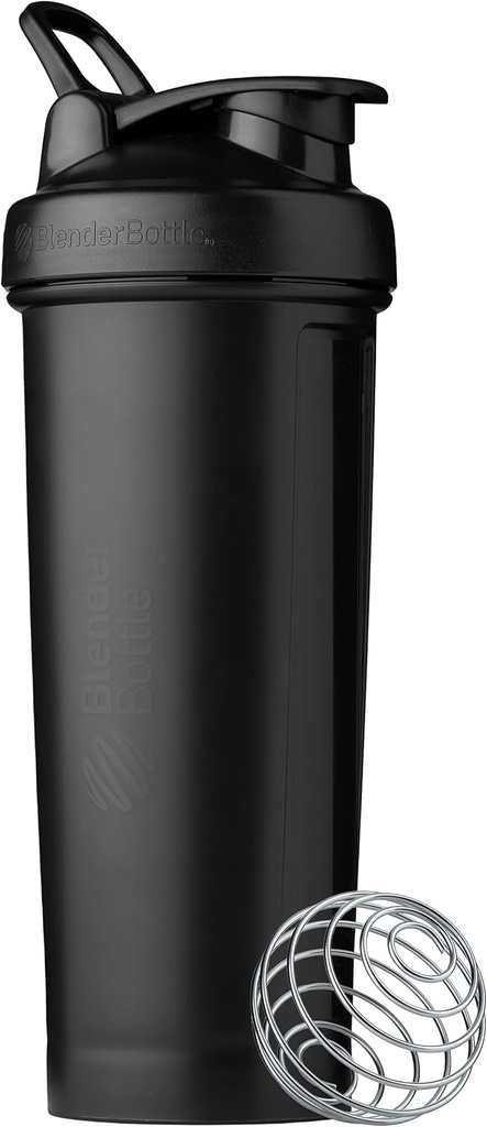BlenderBottle Classic V2 Shaker Bottle Perfekt för Protein Shakes och Pre Workout, 32-Ounce, Black