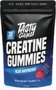TASTY GAINS Creatine Gumies - 90 грама Creatine Monohydrate - Добавки за тренировка - Build Muscle & Boost Strength for Men & Women - Made in USA - Non ГМО - Vegan Friendly (Large, Blue Raspberry)