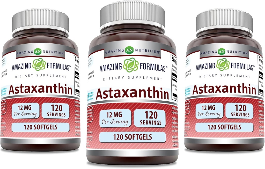 Verbazingwekkende Formules Astaxanthine 12mg Softgels Supplement 