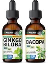 BIO KRAUTER Bacopa Настоянка 2 Fl. Oz. & Ginkgo Biloba Настоянка 2 Fl. Oz.