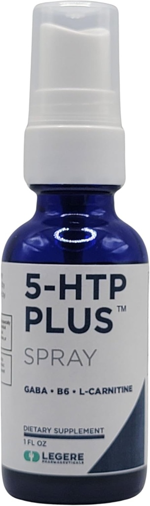 5-HTP Plus GABA, B6, L-Carnitine Supplement Spray 1 fl oz. Stöder sömn och avkoppling.