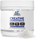 Premium Creatine Monohydrate Powder 500g | 남자와 여자를 위한 최고의 크레아틴 | 근육 건물 및 회복을 위한 영양 보충 | Non-GMO & Vegan-Friendly | Scooper Inside