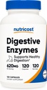 Nutricost Dgestive Enzymes 620 mg, 120 kapselia - Täydellinen Dgestive Enzyme täydennysosa