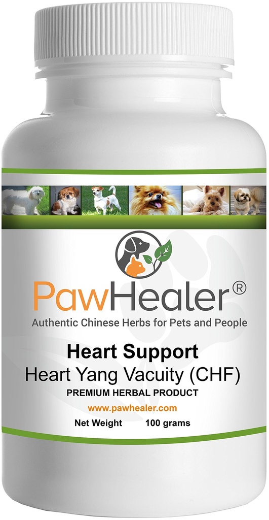 PawHealer Heart Support - Heart-Yang Vacuity (CHF) - Coughing, Gagging, Wheezing Due to Heart Condition - 100 Grams-Herbal Powder-Remedy for Dogs & Pets