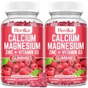 Calcium Magnesium Zinc Gummies with Potassium Vitamin C, B6, D3, K2 - Calcium for Women & Men - Calcium Magnesium Zinc Multi Vitamin Supplement for Bones, Muscles, Teeth, Calm, Mood - 2 Pack - 60 Cts