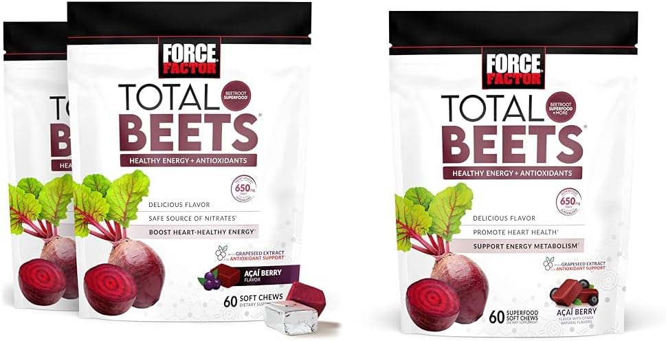 Force Profile about beets softs with Batroth, Nitrates, L-Citruline, Grapleed sweet & Antooxidants, supplement, 120 Count 2-Pack & 60 Count.