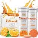 SIGIFY NATURE Vitamín C 1000mg Šumivý tablety - Silná imunitná podpora VIT C s zinkom doplnok - bez cukru a vegánskej Formula 